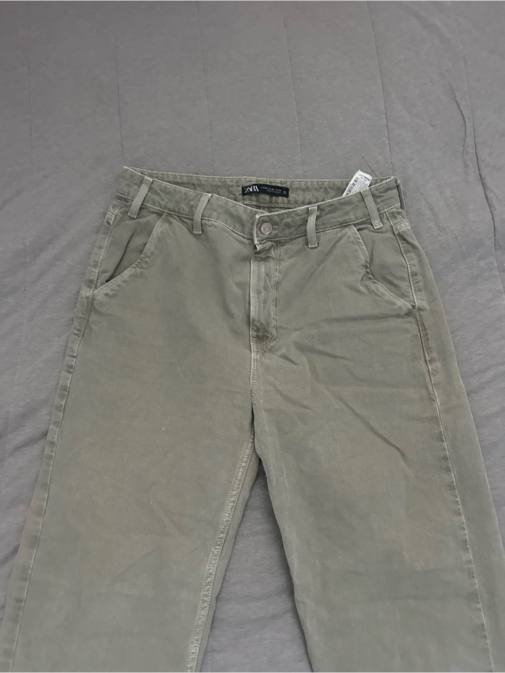 Zara Olive Green Chino Pants